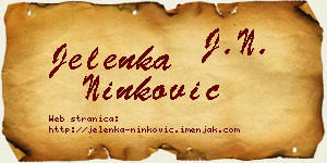 Jelenka Ninković vizit kartica